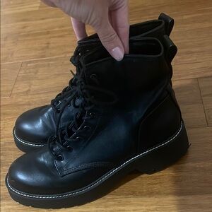 Madden Girl Black Leather Boots